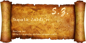 Supala Zalán névjegykártya